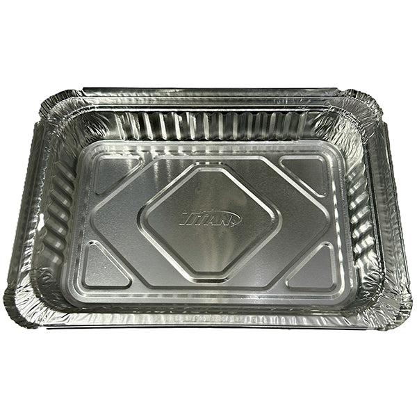 Titan 1.5LB Oblong Shallow Foil Container 4x125 ct