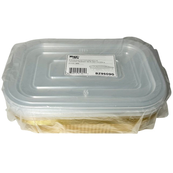 Titan 32 oz Gold Silver Containers W Lids 10 ct