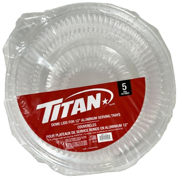 Titan Dome Lids for 12IN Aluminum Serving Trays 5 ct