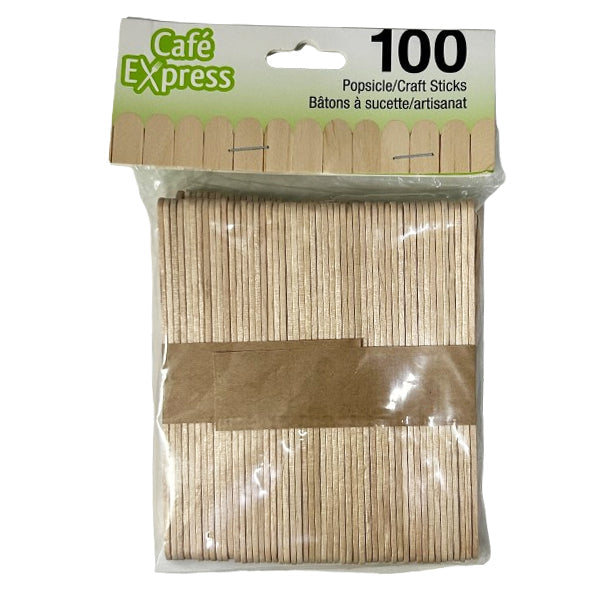 Cafe Express Popsicle Craft Sticks 100 ct