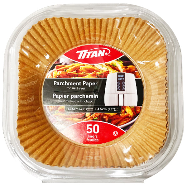 Titan Air Fryer Liners Crown Style 16.5cm 50 ct