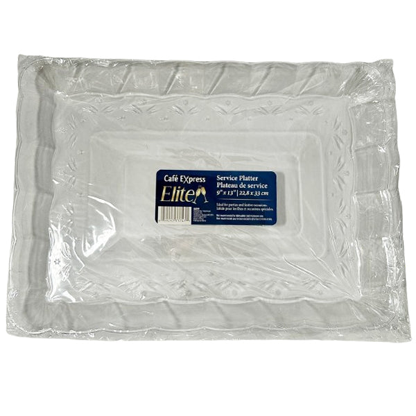 Elite Clear Serving Tray 13IN 25x1-Pack