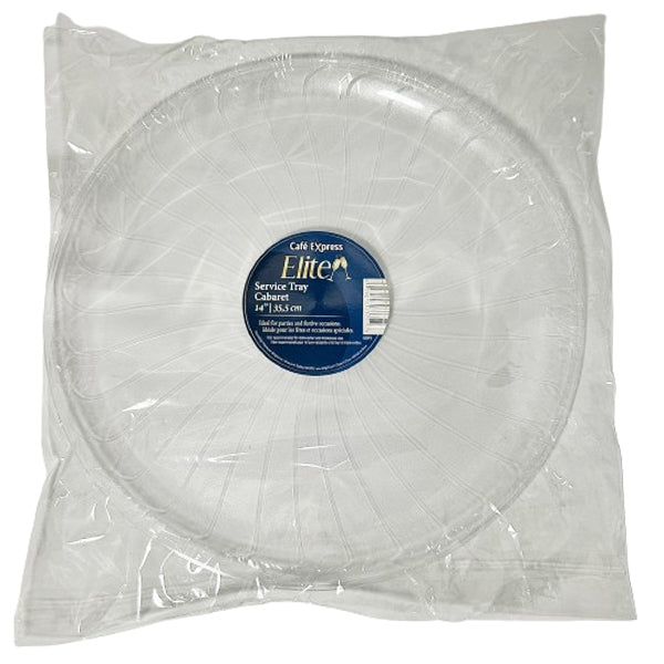 Elite 14IN Clear Round Polystyrene Tray