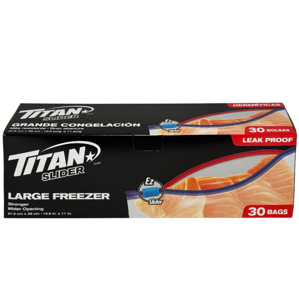 Titan Slider Freezer Bag Large 30-Pack