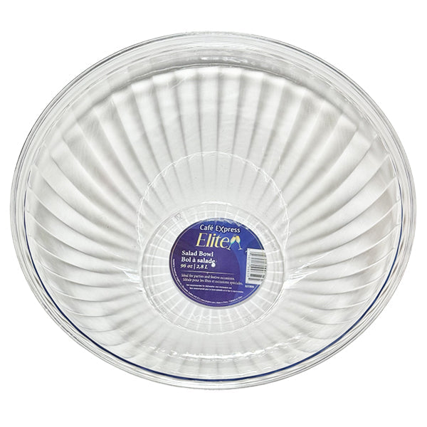C.e.elite Clear Polstyrene Salad Bowl 96 oz