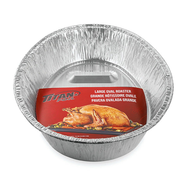 Titan Foil Large Aluminum Oval Roaster 1-Pack