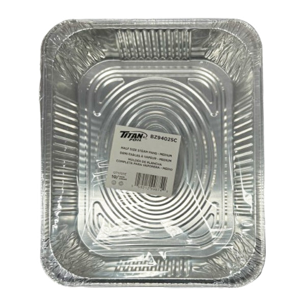 Titan Half Size Steam Pans Medium 10 ct