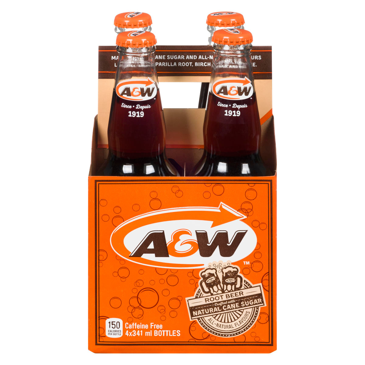 A&W Aw Root Beer Glass 4x341 mL