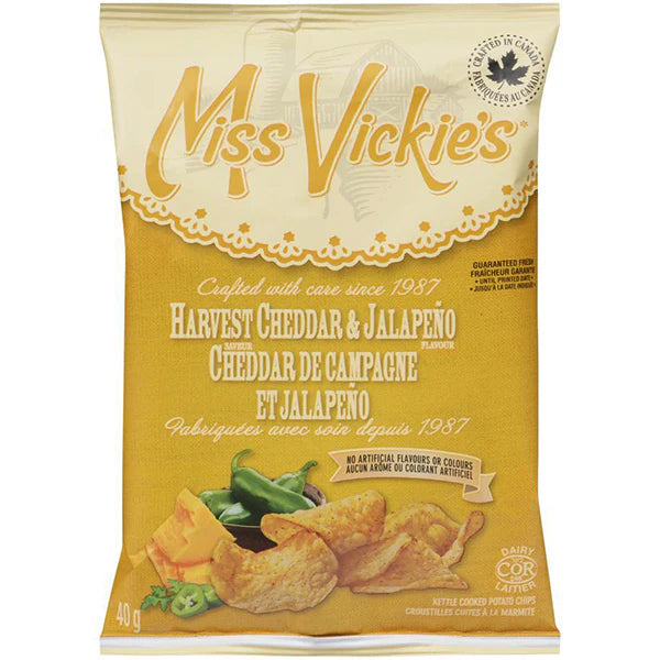 Miss Vickies Harvest Cheddar & Jalapeno Chips 40 g