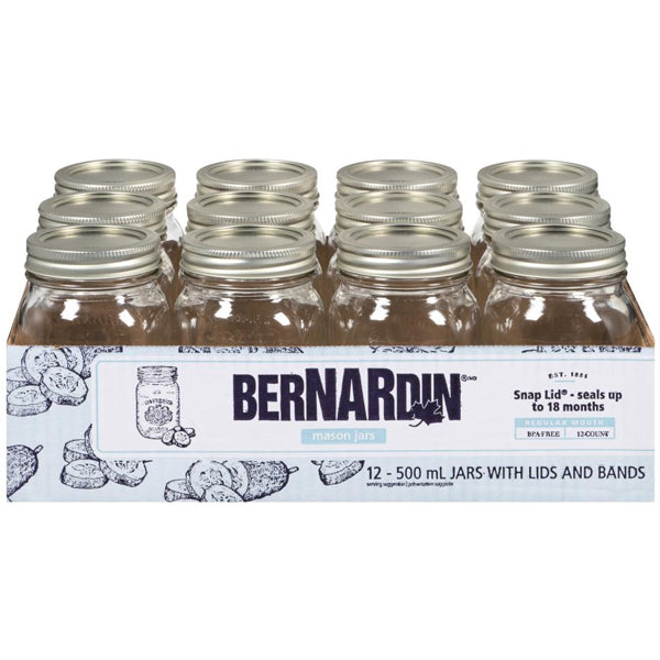 Bernardin Regular Mason Jar Std/lid 500 mL