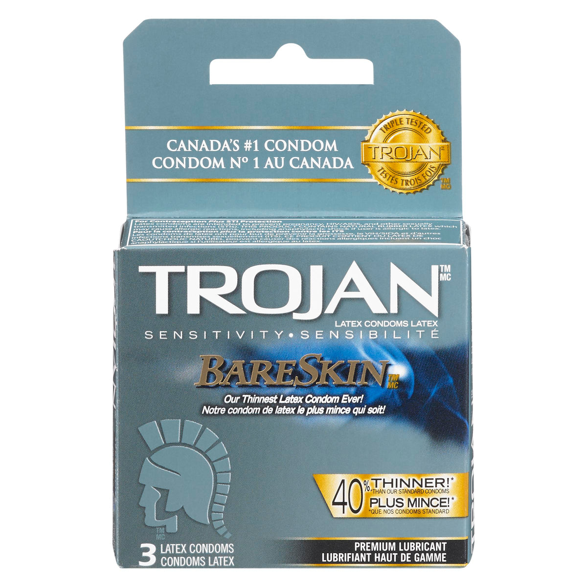 Trojan Bareskin 3 ct