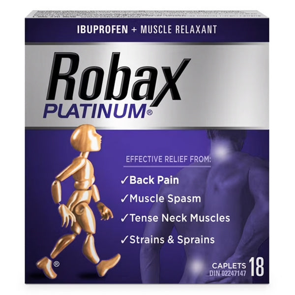 Robax Platinum Back & Muscle Pain/tense Neck Muscles 18 ct