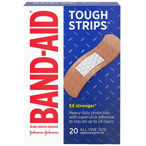 Band Aid Bandaid Tough-strips Waterproof 20 ct