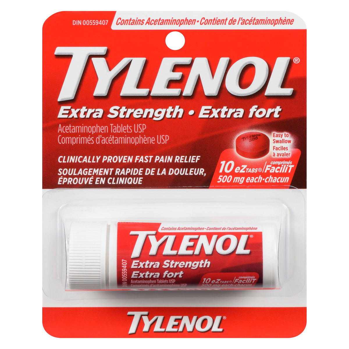 Tylenol Extra Strength Eztabs 10 ct