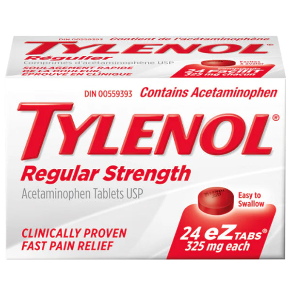 Tylenol Regular Strength Ez Tab 325 g 24 ct