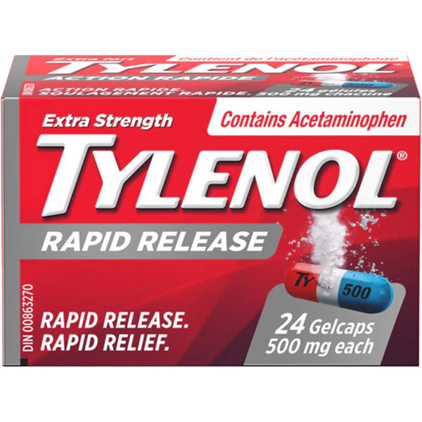 Tylenol Extra Strength Rapid Release 500mg Gelcaps 24 ct