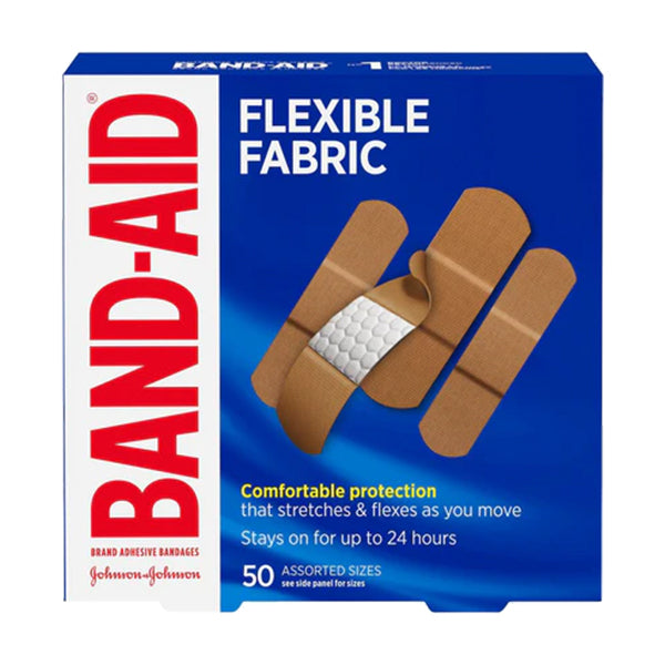 Band Aid Tissu Flexible 50-Pack