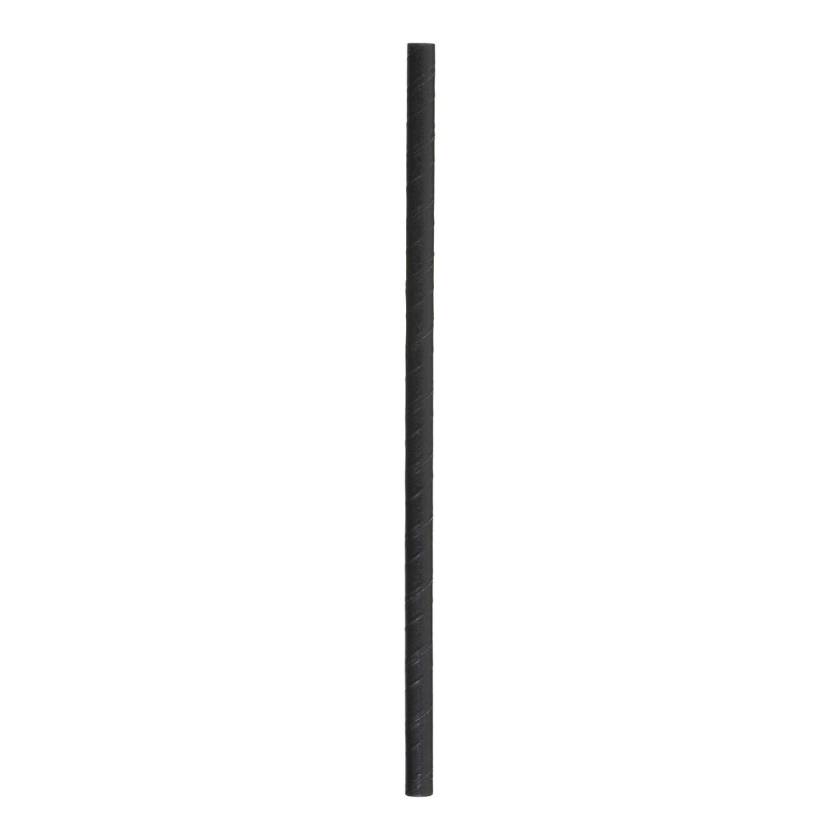 Stonestraw 8" Black Super Jumbo Paper Straw Wrapped 300 ct