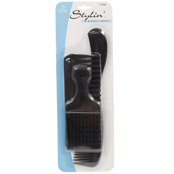Stylin 3 pc Large Tooth Comb
