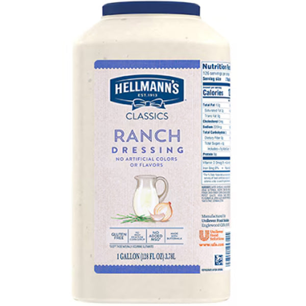 Hellmanns Classic Ranch Dressing 3.78 L