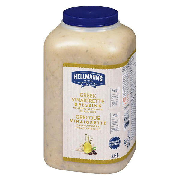 Hellmanns Greek Vinagrette Dressing 3.78 L