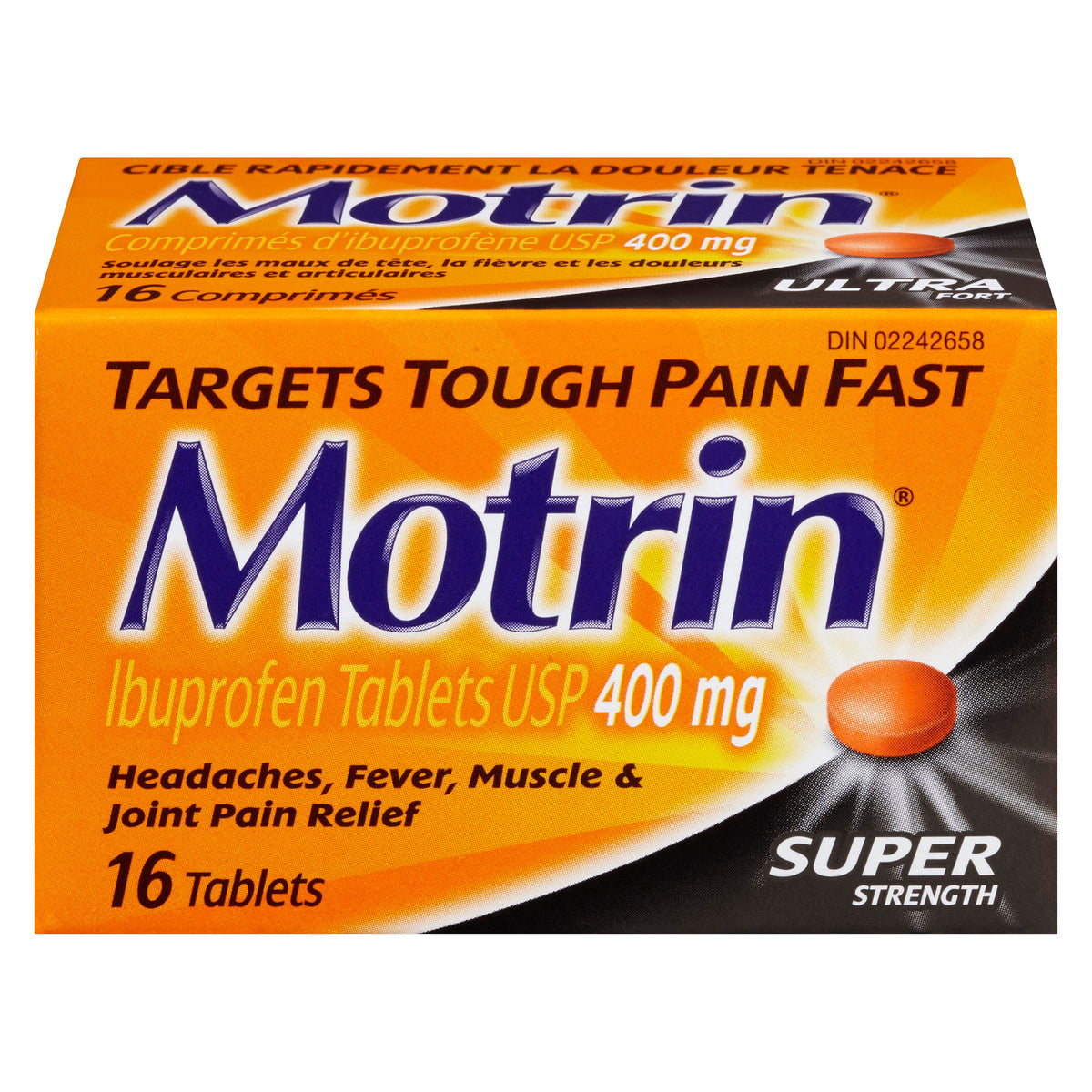 Motrin Super Strength Tablet 400mg 16 ct