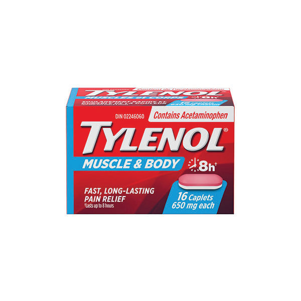Tylenol Muscle & Body 16 Caplets 650 Mg 650