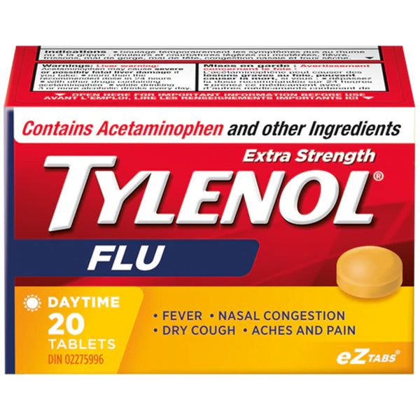Tylenol Extra Strength Flu Eztabs Daytime 20 ct