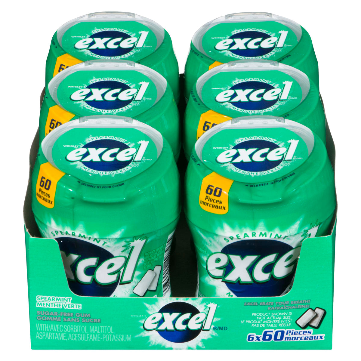 Excel Spearmint Bottle Gum 60 pc