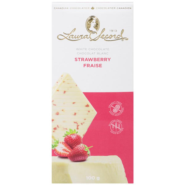 Laura Secord White Chocolate Strawberry Bar 100 g