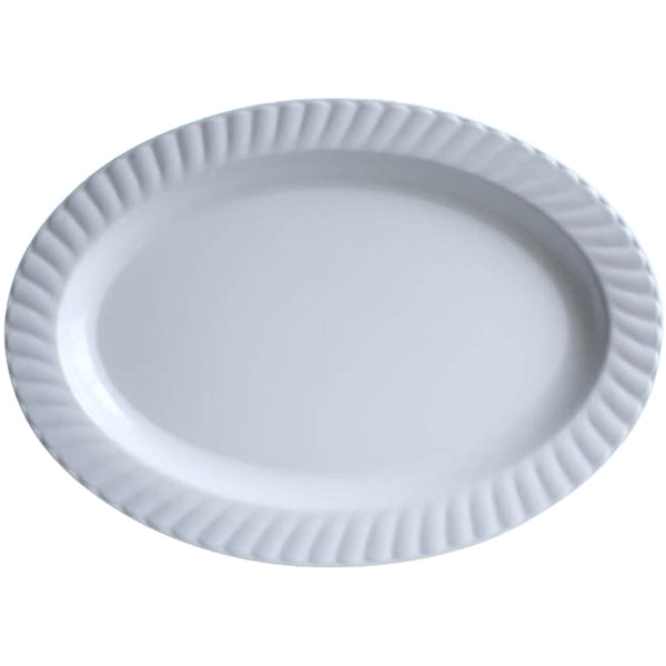 Standa Platter 20.7in Oval- Mel.wht
