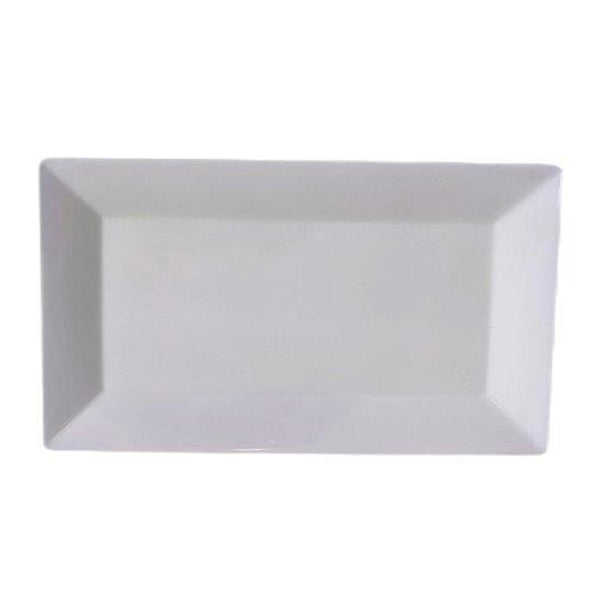 Standa White Rectangle Melamine Platter 7.9IN 24x1 ct