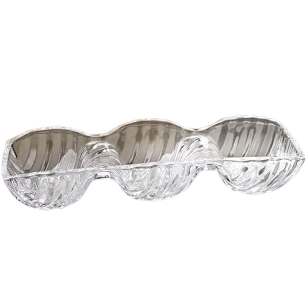 Standa 3-SECTION Deep Dish Crystal Glass Gift Box