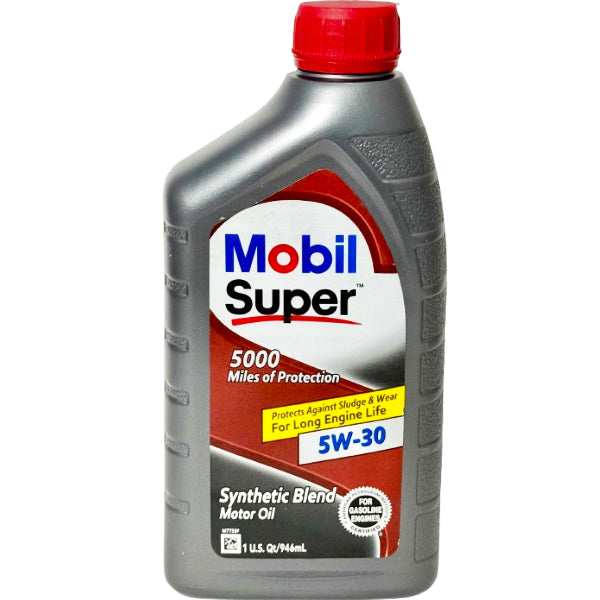 Mobil Super 5000 Synthetic Blend Motor Oil Sae 5W-30 946 mL