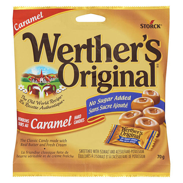 Storck Werthers Original Caramel Hard Candy- No Sugar Added 70 g