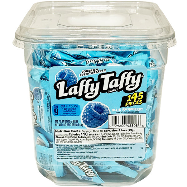 Wonka Laffy Taffy Jar Blue Raspberry 145 ct