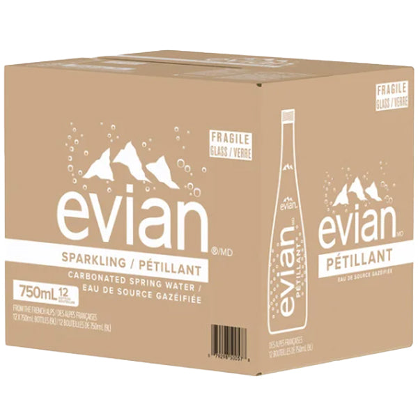 Evian Sparkling Gb Water 750 mL