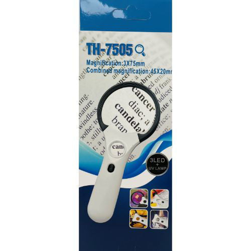 Handheld Magnifier 3 X 75 mm 3LED
