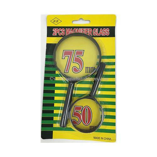 Magnifying Glass 2 pc 75 mm & 50 mm