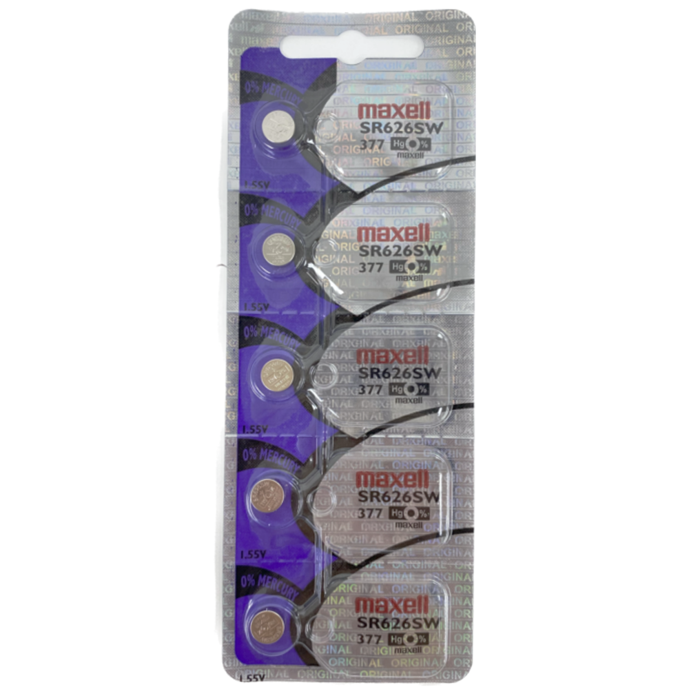 Maxell Battery 5 pc SR626SW/377