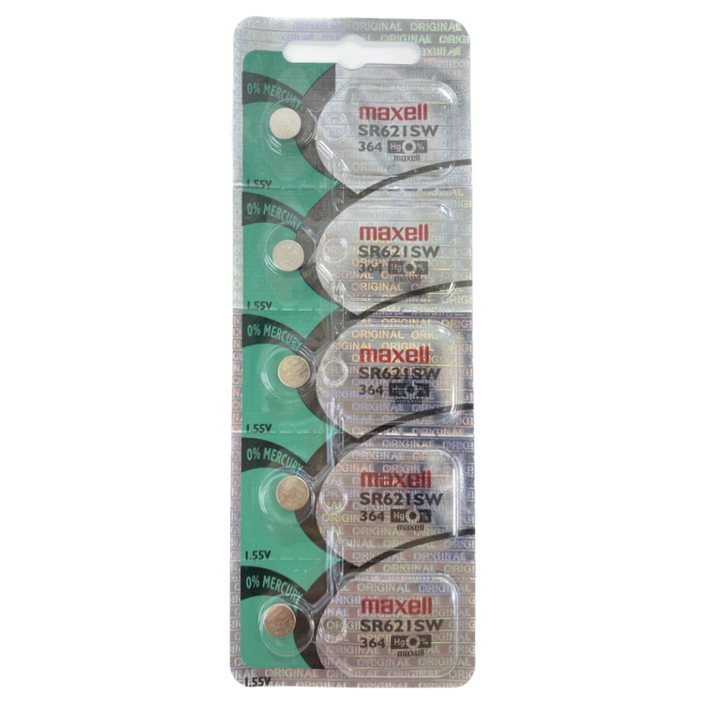 Maxell Battery SR621SW/364 5 pc