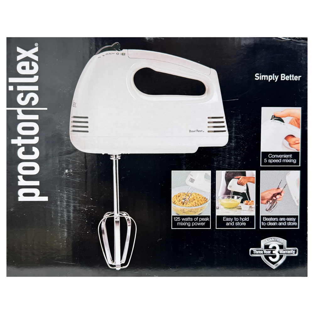Proctor Silex 5-SPEED Hand Mixer White