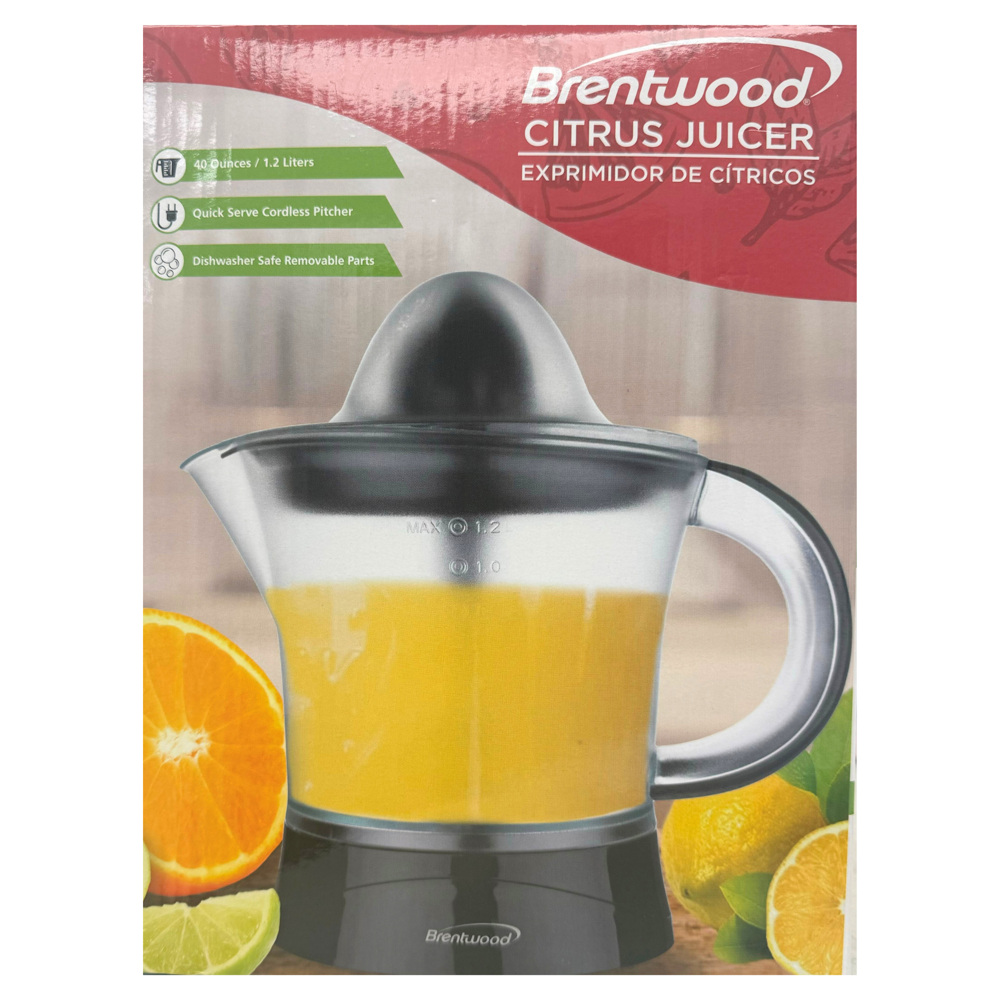 Brentwood Citrus Juicer- 1.2L- J-17BK