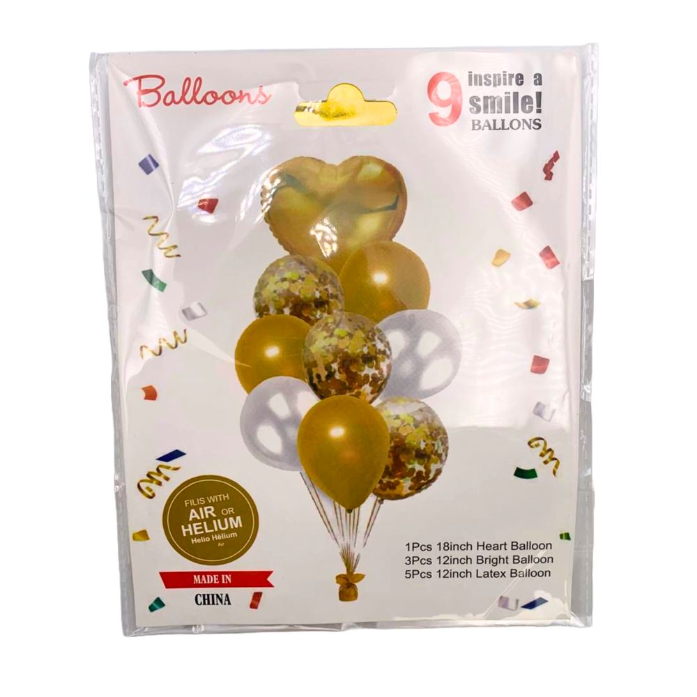 Ballons Mix Design Set of 9-ASSORTED