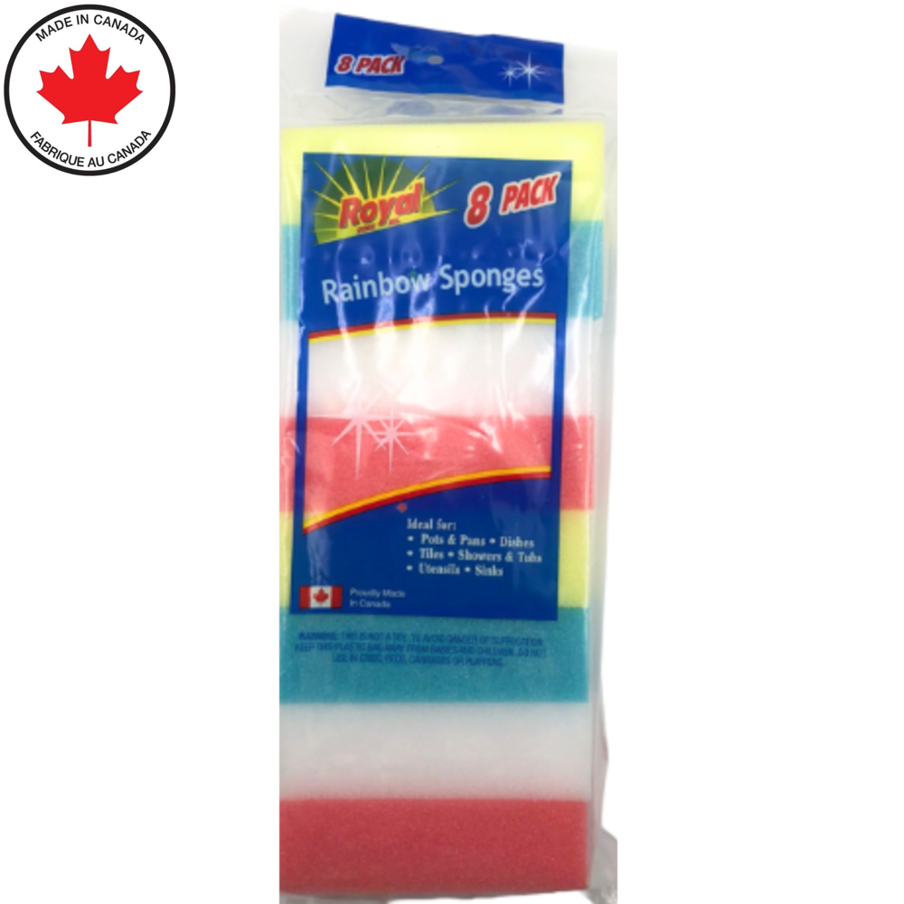 Royal Rainbow Sponges 8 pcs