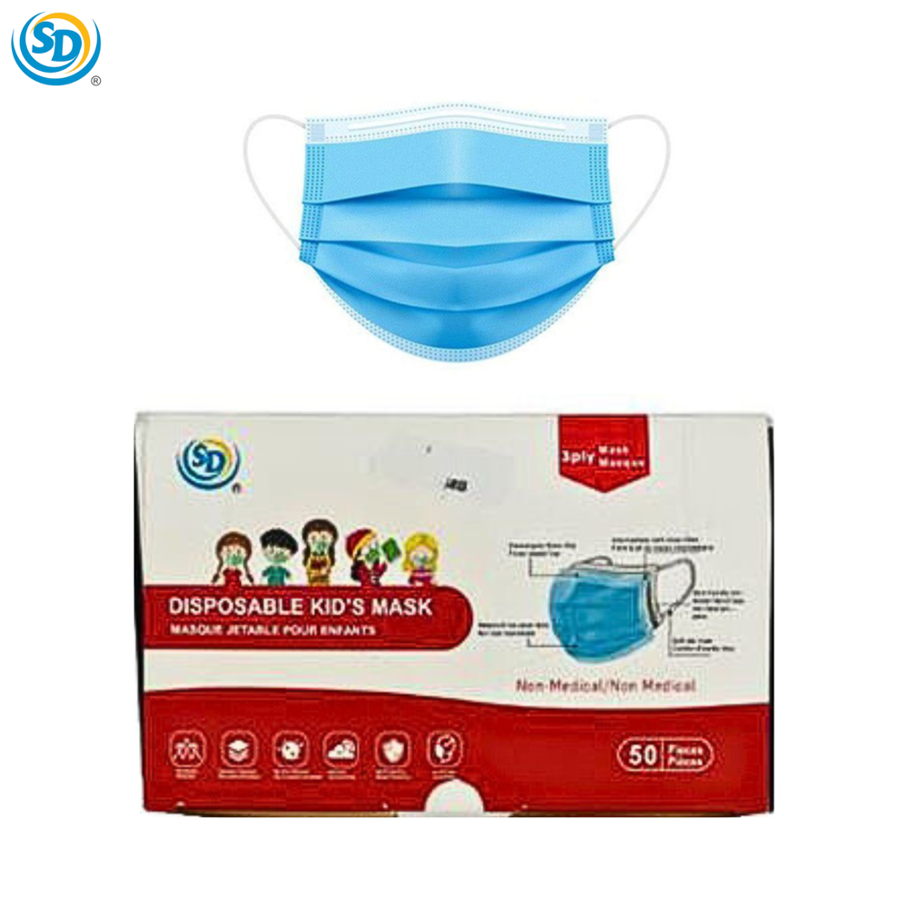 SD Kids Disposable Face Mask 3ply 50 pcs - Blue