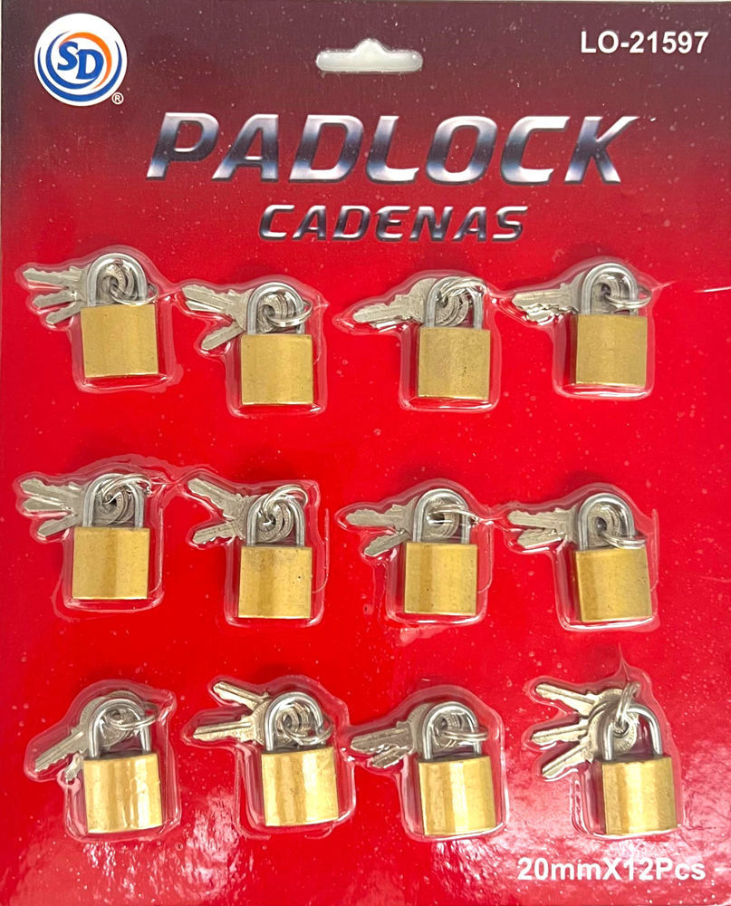 Padlock 20 mm 12 pcs