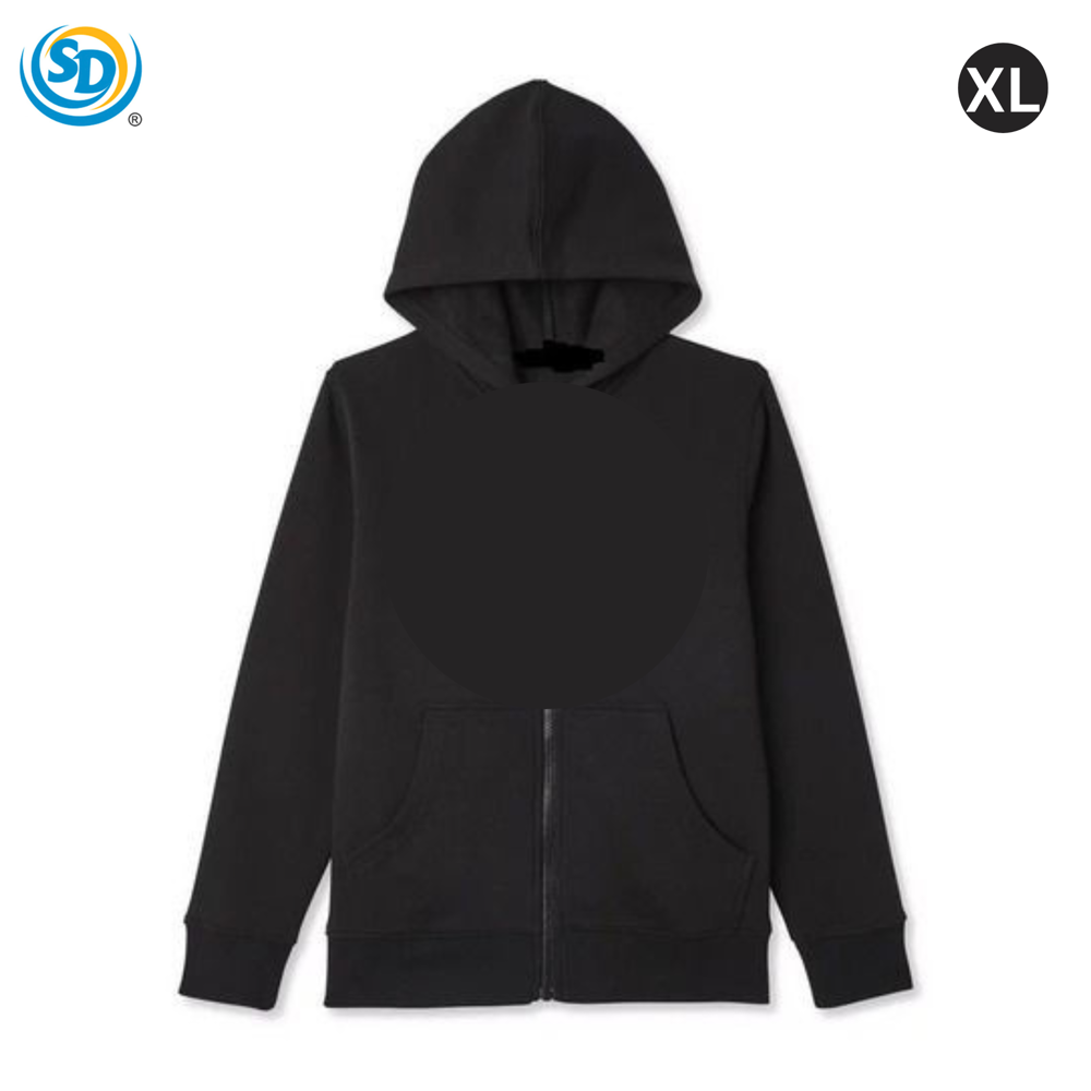 Men's Zip Up Hoodie XL - Black
