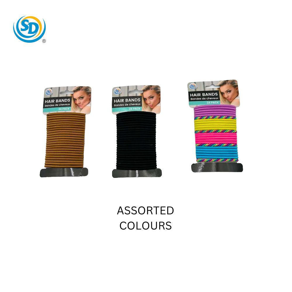 SD Elastic Hair Ties 24 pcs