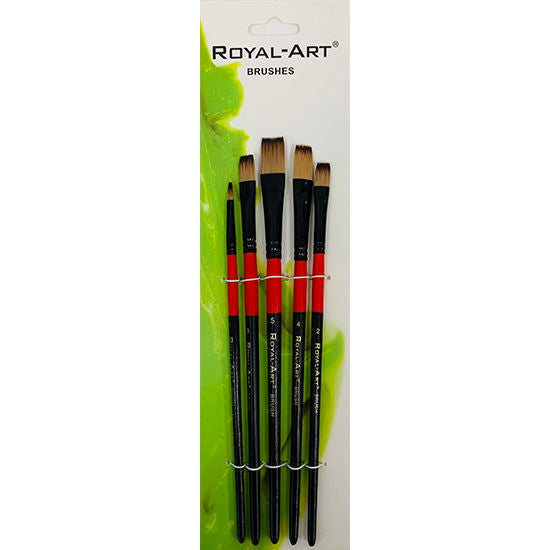 Painting Brush Set - Flat 5 pcs